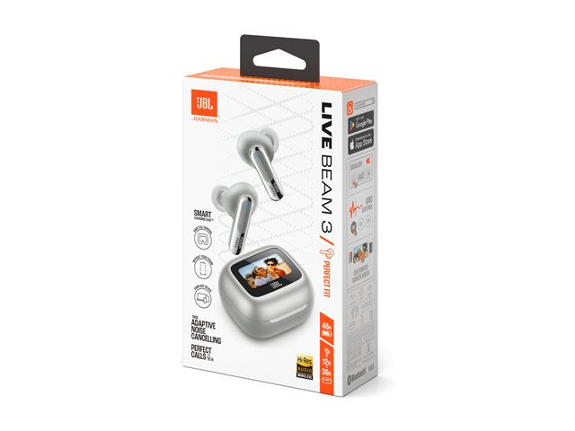 Audífonos JBL LIVE Beam 3 Silver Bluetooth ANC IP55 Plata