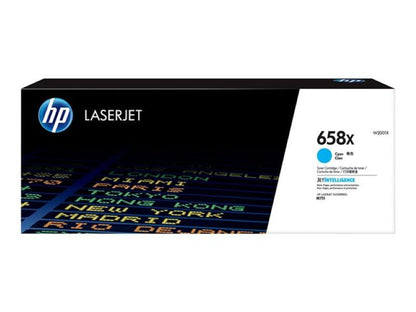 Tóner HP 658X Cian Original Gran Capacidad W2001X para Color LaserJet Enterprise M751dn M751n
