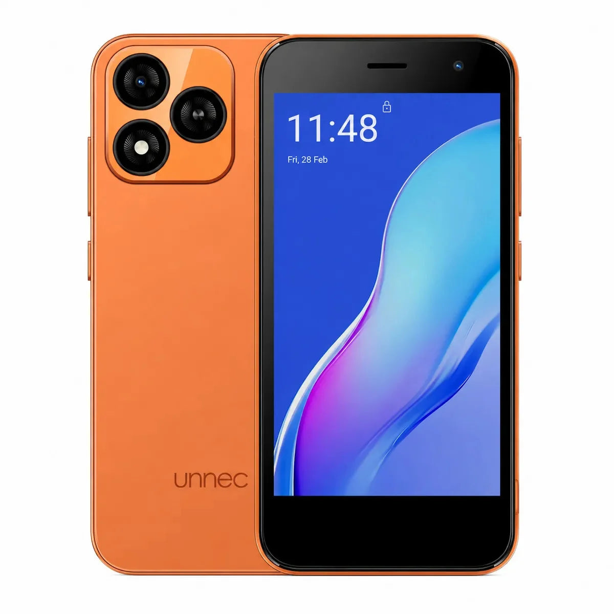 Celular Unnecto Bolt F1 UBF01 4G LTE 64MB 128MB Dual SIM Naranja