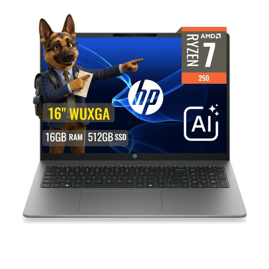 Laptop HP 200 G2a Ryzen 7 250 16GB RAM 512GB SSD 16" WUXGA FreeDOS