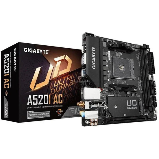 MOTHERBOARD GIGABYTE AMD AM4 A520I AC