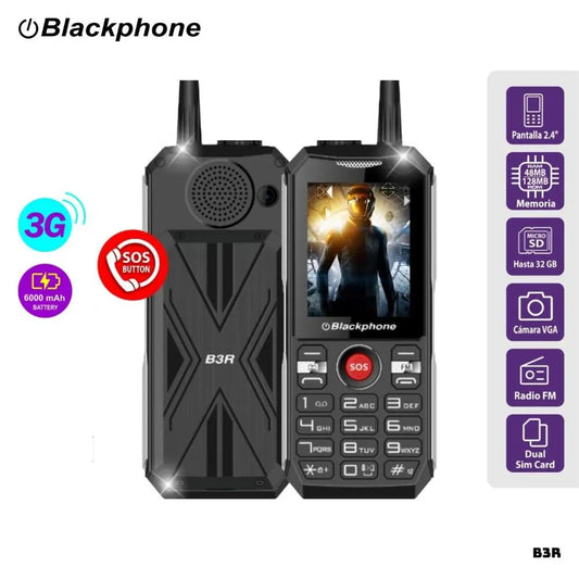 Celular Blackphone B3R 6000mAh 3G Rugged Dual SIM 2.4” Negro