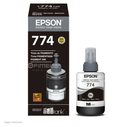 Botella de Tinta Epson 774 T774120 Negra 140ml para WorkForce M105 M205
