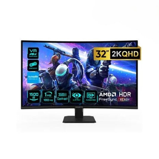 Monitor Gamer Gigabyte GS32QCA 31.5" Curvo QHD VA 180Hz 1ms HDR Ready