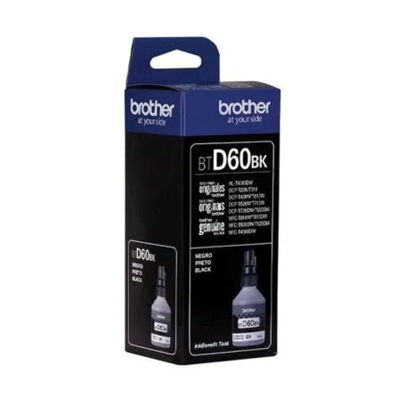 Botella de Tinta Brother BTD-60BK Negro Original 108ml 6,500 Páginas DCP-T310