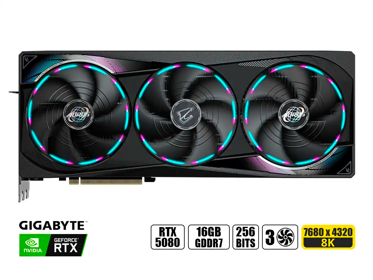 Tarjeta de Video GIGABYTE AORUS RTX 5080 MASTER 16G GDDR7 PCIe 5.0