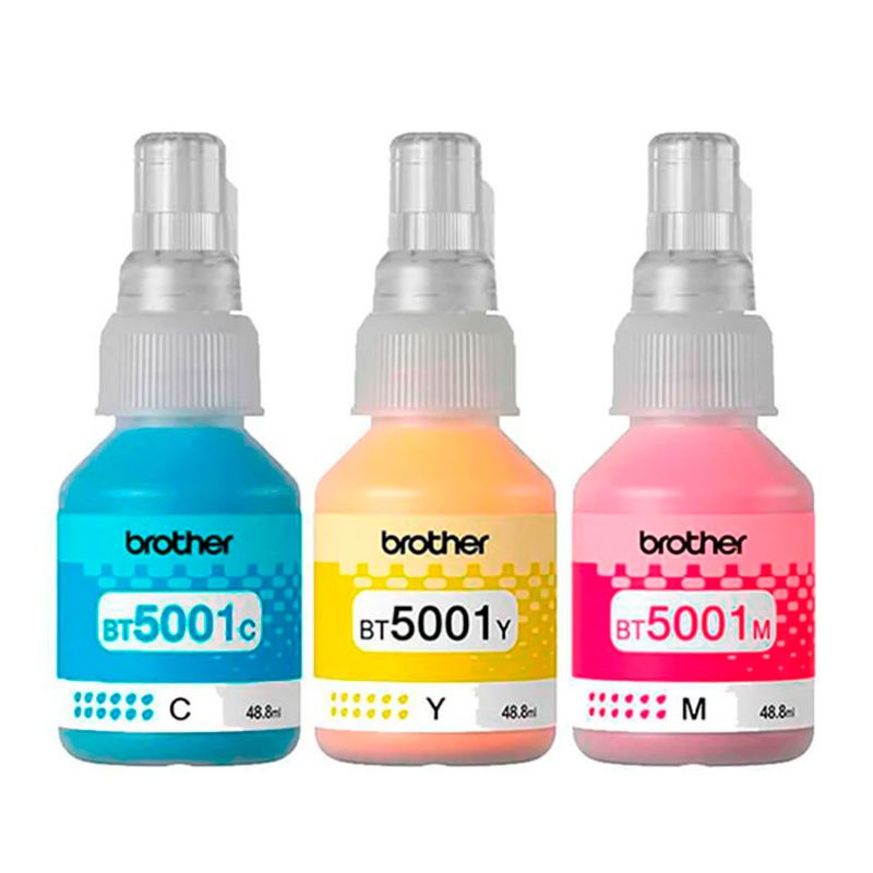 Pack de 3 Tintas Brother BT50013PK Cyan Magenta Yellow Original 48.8ml 5,000 Páginas