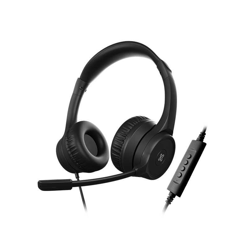 Headset Klip Xtreme KlearCom KCH-510 USB Estéreo con Micrófono y Controles