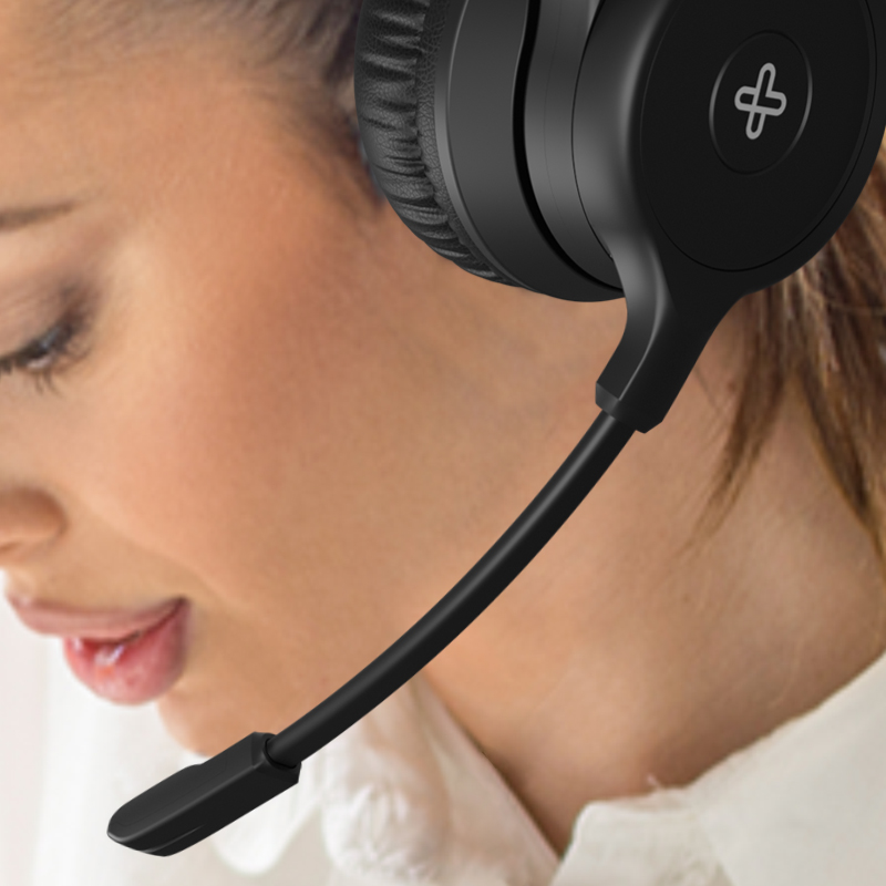 Headset Klip Xtreme KlearCom KCH-510 USB Estéreo con Micrófono y Controles