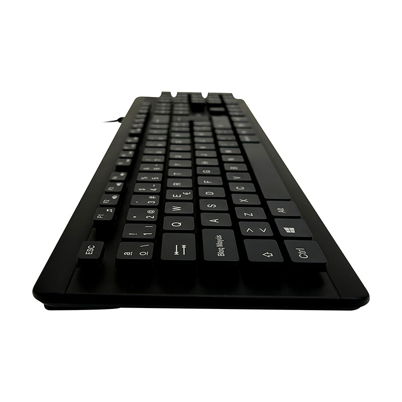 Teclado Lavable Teros TE-4065N USB IPX7 Español 105 Teclas Negro