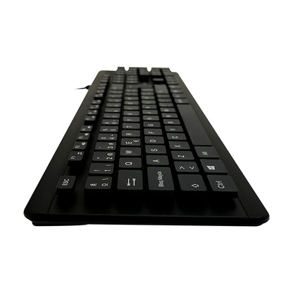 Teclado Lavable Teros TE-4065N USB IPX7 Español 105 Teclas Negro