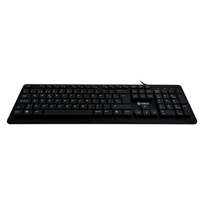 Teclado Lavable Teros TE-4065N USB IPX7 Español 105 Teclas Negro