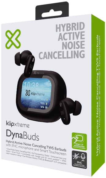 Audífonos Klip Xtreme KTE-800BK TWS Bluetooth Display Negro