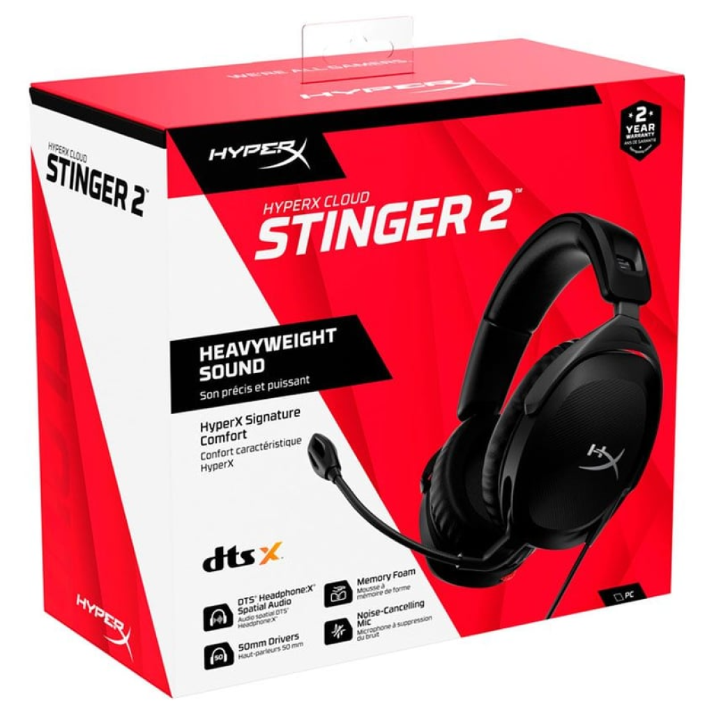 Auricular Gaming HyperX Cloud Stinger 2 Wireless 2.4GHz Negro