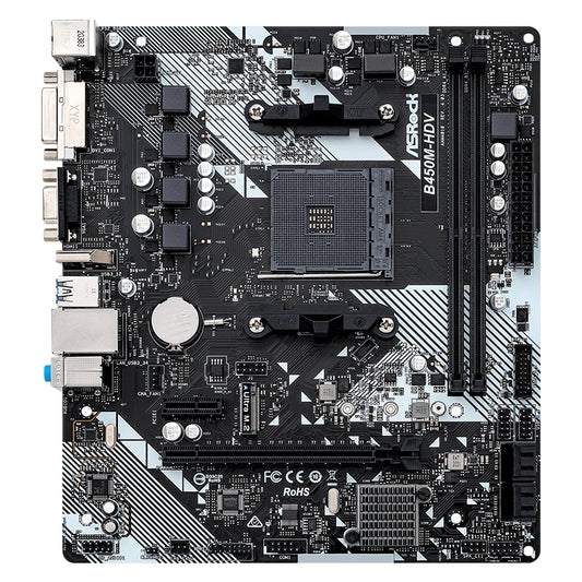 MOTHERBOARD ASROCK B450M HDV R4.0 AM4 MICRO ATX