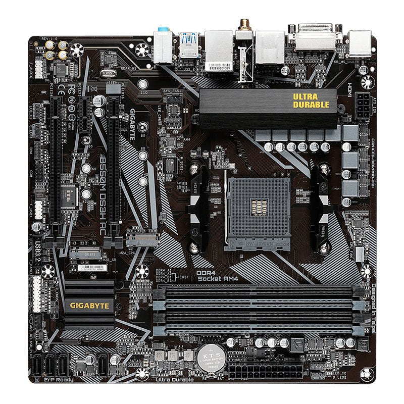MOTHERBOARD GIGABYTE AMD AM4 B550M DS3H AC R2