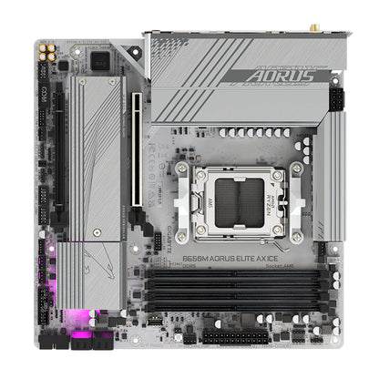 Motherboard Gigabyte B650M AORUS ELITE AX ICE AMD B650 AM5 DDR5 mATX WiFi 6E 2.5GbE