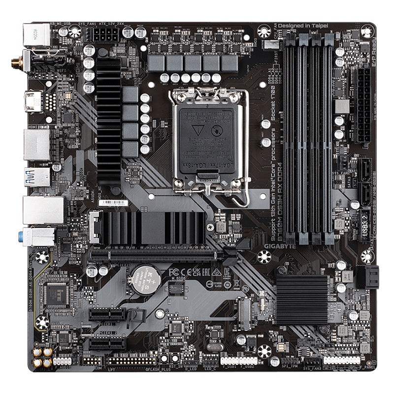 Motherboard Gigabyte B760M DS3H AX DDR4 Intel B760 LGA1700 mATX WiFi 6E