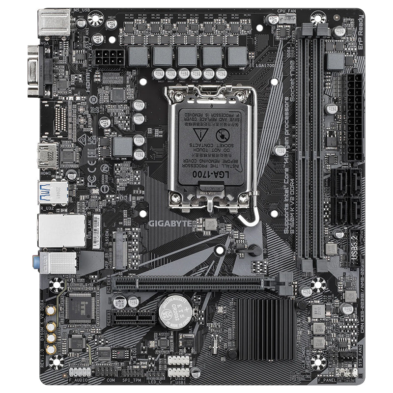 Motherboard Gigabyte B760M K V2 DDR4 Intel B760 LGA1700 Micro-ATX