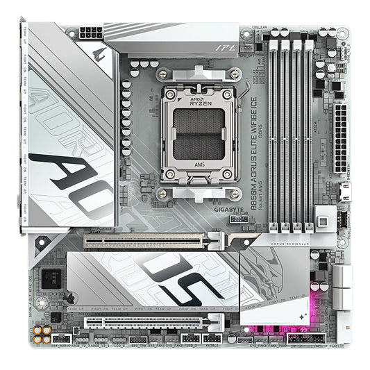 MOTHERBOARD GIGABYTE B850M AORUS ELITE WIFI6E ICE AM5 MICRO ATX