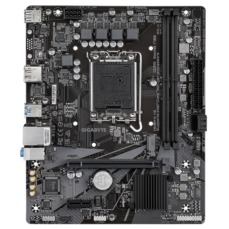MOTHERBOARD GIGABYTE H610M K V2, CHIPSET INTEL H610, LGA1700, MICRO ATX
