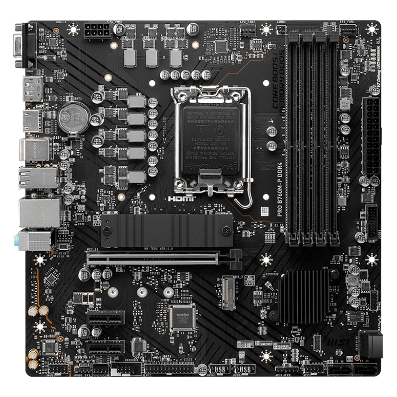 Motherboard MSI PRO B760M-P DDR4 Intel B760 LGA1700 mATX HDMI DP VGA
