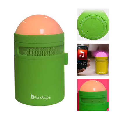 Parlante Inalámbrico LandByte BV310 Bluetooth Recargable con Luces LED Verde