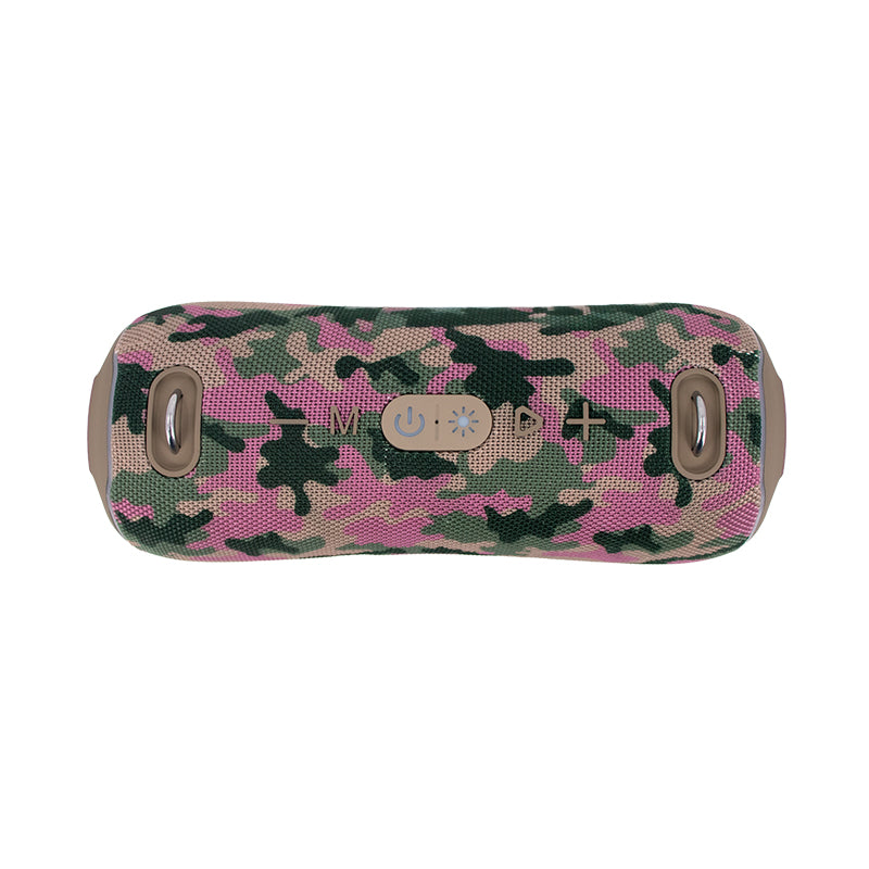 Parlante Bluetooth Teros TE-6046M Camuflado Marrón 40W RGB TWS Bluetooth 5.3