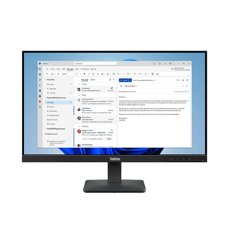 Monitor Lenovo ThinkVision S24-4e 23.8” IPS FHD 100Hz HDMI VGA