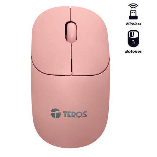 MOUSE ÓPTICO INALÁMBRICO TEROS TE-1218S, 1000 DPI, RECEPTOR USB, 3 BOTONES