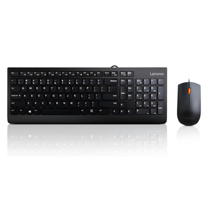 Kit Teclado y Mouse Lenovo 300 USB Español 1600 DPI Negro GX30M39630