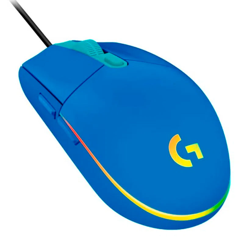Mouse Gamer Logitech G203 LIGHTSYNC 8000 DPI RGB USB 6 Botones Azul