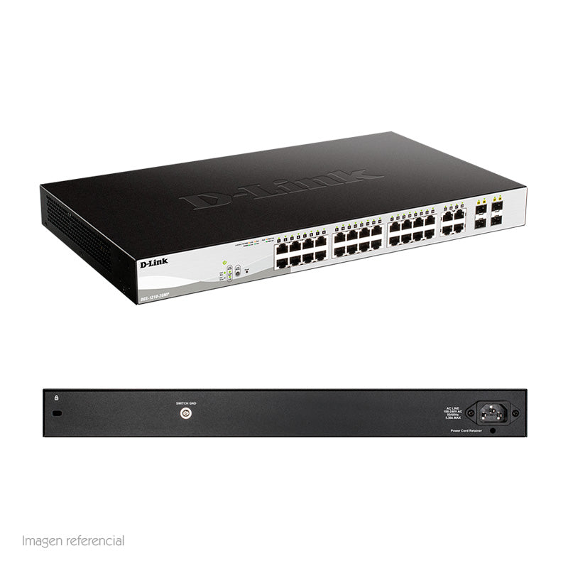 Switch D-Link DGS-1210-52MP Administrable L2/L3 48 Puertos Gigabit PoE 4 SFP