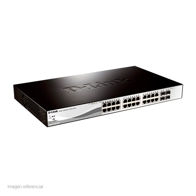 Switch D-Link DGS-1210-28P Administrable Capa 2 PoE 24 Puertos Gigabit 4 SFP