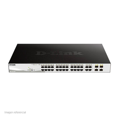 Switch D-Link DGS-1210-28P Administrable Capa 2 PoE 24 Puertos Gigabit 4 SFP