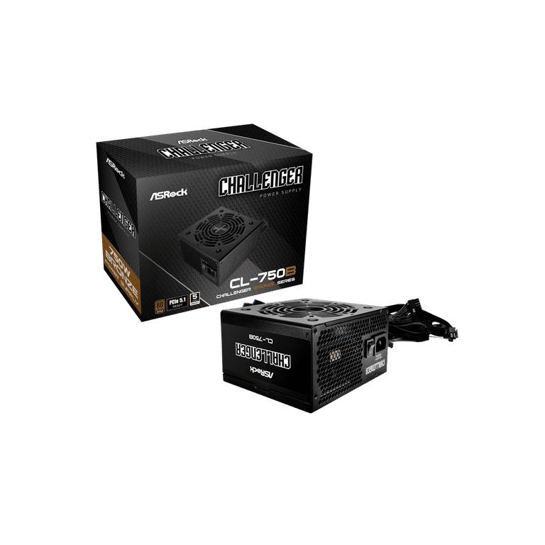 Fuente de Poder Asrock CL-750B 750W ATX 80 Plus Bronze