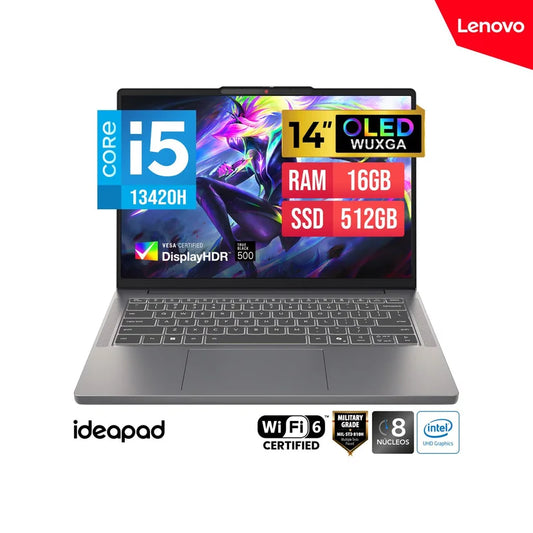 Laptop Lenovo IdeaPad Slim 3 14IRH10 Core i5-13420H 16GB RAM 512GB SSD 14" OLED FreeDOS