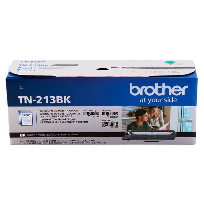 Tóner Brother TN-213BK Negro Original 1400 Páginas para HL-L3270 DCP-L3551 MFC-L3750
