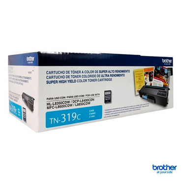 Tóner Brother TN319C Cyan Original 6000 Páginas para HL-L8350CDW y MFC-L8850CDW