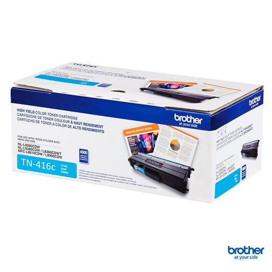 Tóner Brother TN416C Cyan Original 6500 Páginas para HL-L8360CDW MFC-L8900CDW