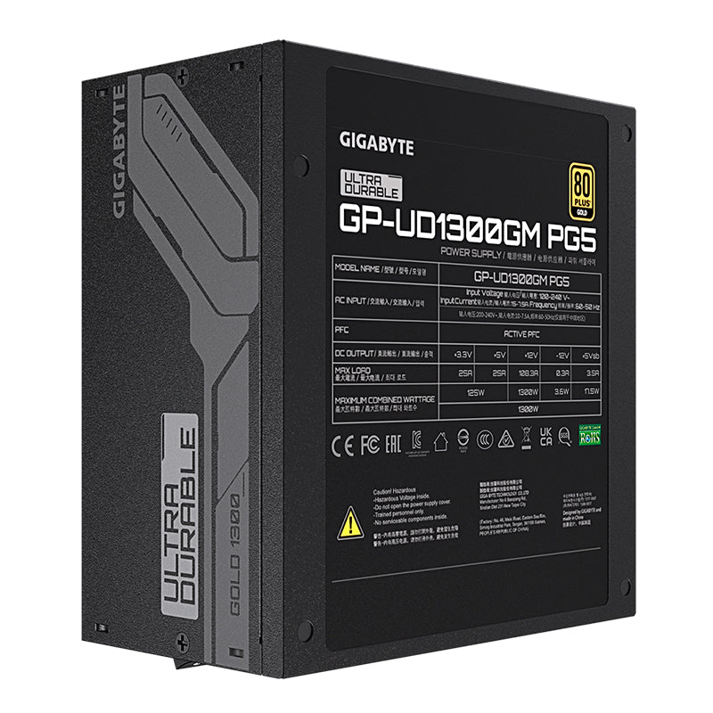 Fuente de Poder Gigabyte GP-UD1300GM PG5 1300W 80 Plus Gold ATX Modular