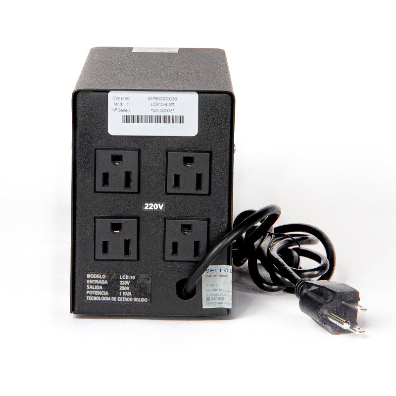 Estabilizador Elise IEDA Power Safe LCR15 1.5KVA 220V 4 Tomas