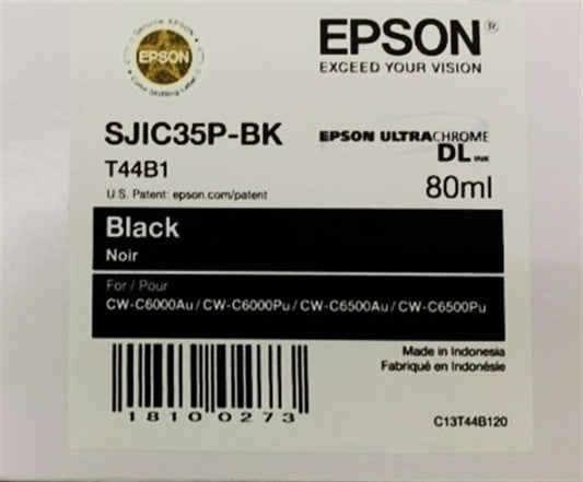 Cartucho de Tinta Epson SJIC35P-K Negro C13T44B120 para Impresoras de Etiquetas ColorWorks