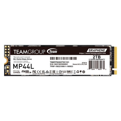 UNIDAD DE ESTADO SOLIDO TEAMGROUP MP44L M.2 PCIE 4.0, 2TB, PCIE 4.0 X4 CON NVME