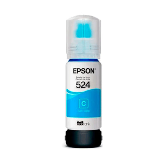 Botella de Tinta Epson T524220-AL Cian Original para Impresoras EcoTank