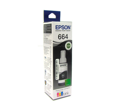 Botella de Tinta Epson T664 Negro 70ml para Impresora L200 L355 L375 L555