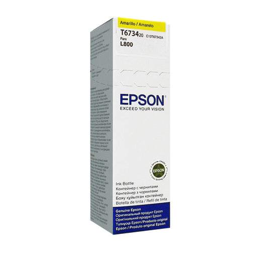 Tinta Epson T673420 Amarilla 70ML para Impresora Epson L800