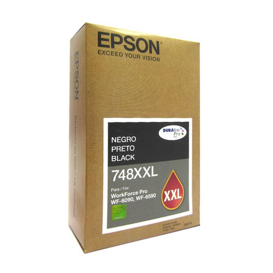 Tinta Epson T748XXL120-AL Negra Original 202ml 10,000 Páginas WF-6090 WF-6590