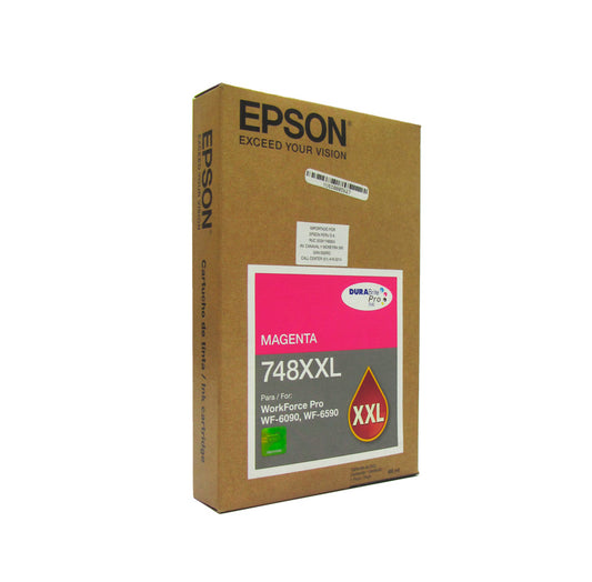 Cartucho de Tinta Epson 748XXL Magenta Alto Rendimiento para WorkForce Pro WF-6090 WF-6590 WF-8090 WF-8590