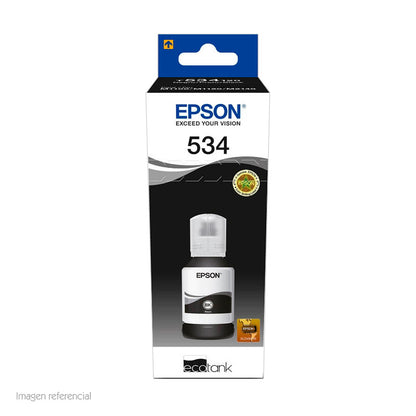 Tinta Epson Negra T534120-AL 120ml Original EcoTank M1100 M1120 M3170 Alta Calidad